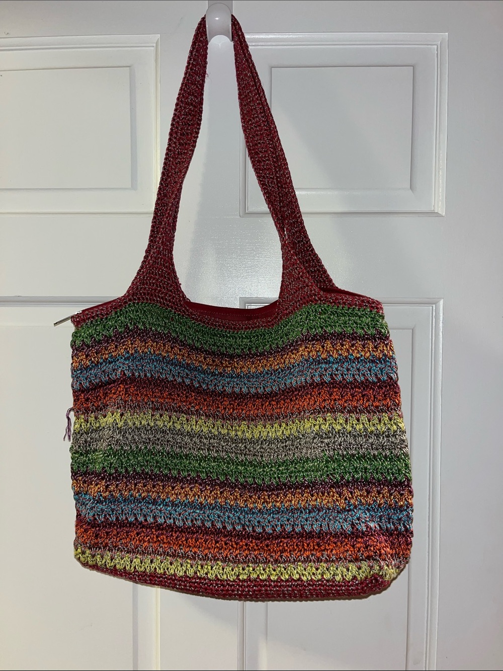 The Sak Handwoven Multicolor Crochet Hobo Bag - Picture 2 of 8